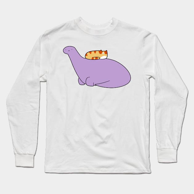 Dino and Tabby Long Sleeve T-Shirt by saradaboru